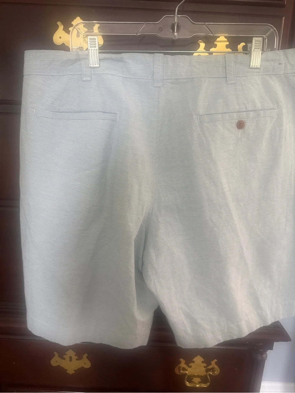 J. Crew Seersucker Light Blue pinstripe Men’s Shorts 38